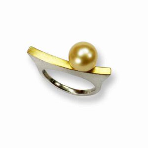Ring in Silber 900Gold und Perle